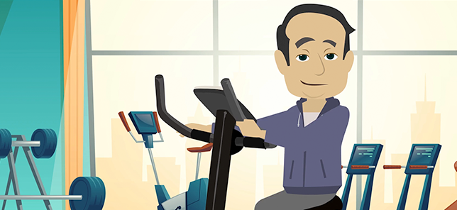 Illustration of man exercising