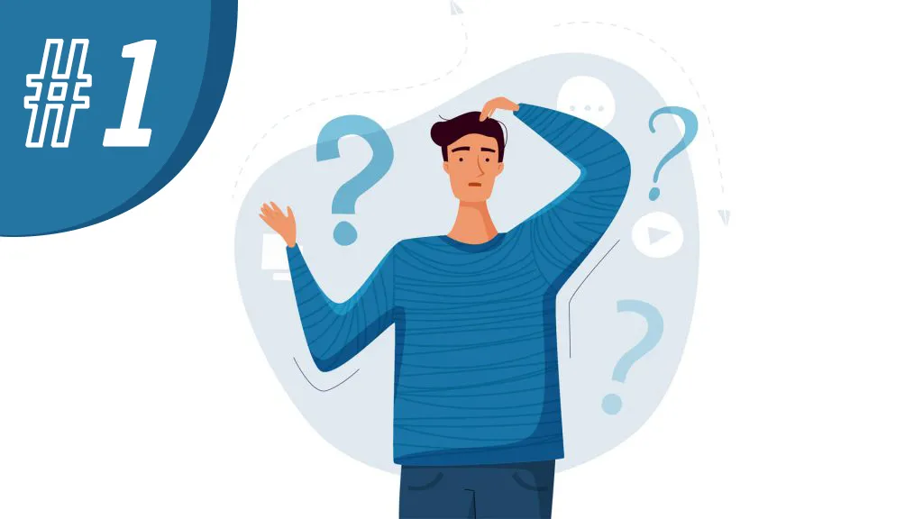Animated image shows a men with his hand in the head and have question marks in your head